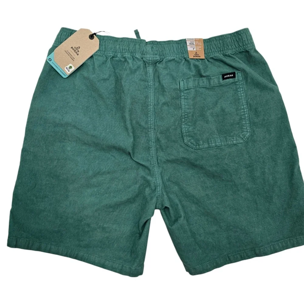 prAna Men's Green Stretch Corduroy Organic Cotton Shorts XXL
